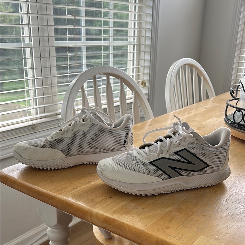 New Balance Unisex White TURF Sneakers with Black Logo